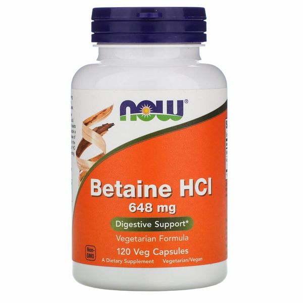 Betaine HCl + Pepsín, Now